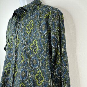 Ariat MNS Fontana Snap Shirt Paisley Print Western Rockabilly Long Sleeve Lrg